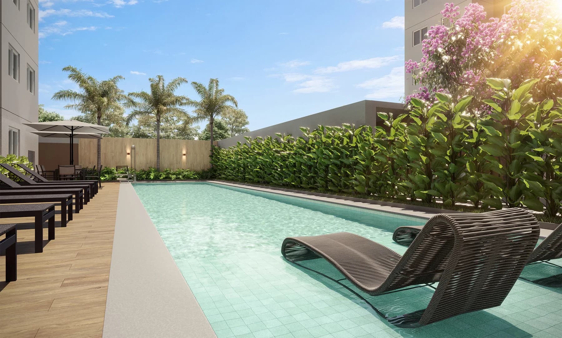 Piscina e solarium